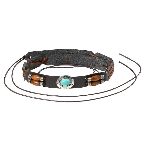 Hattband Turquoise Pearl