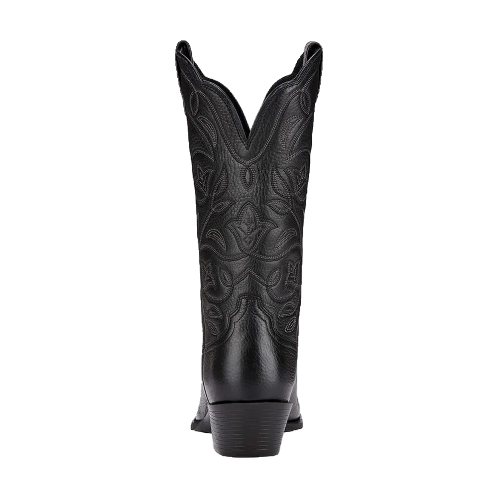 Ariat Heritage R Toe Western Boot Black Deertan