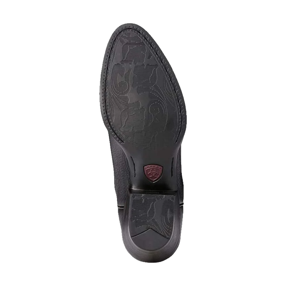 Ariat Heritage R Toe Western Boot Black Deertan
