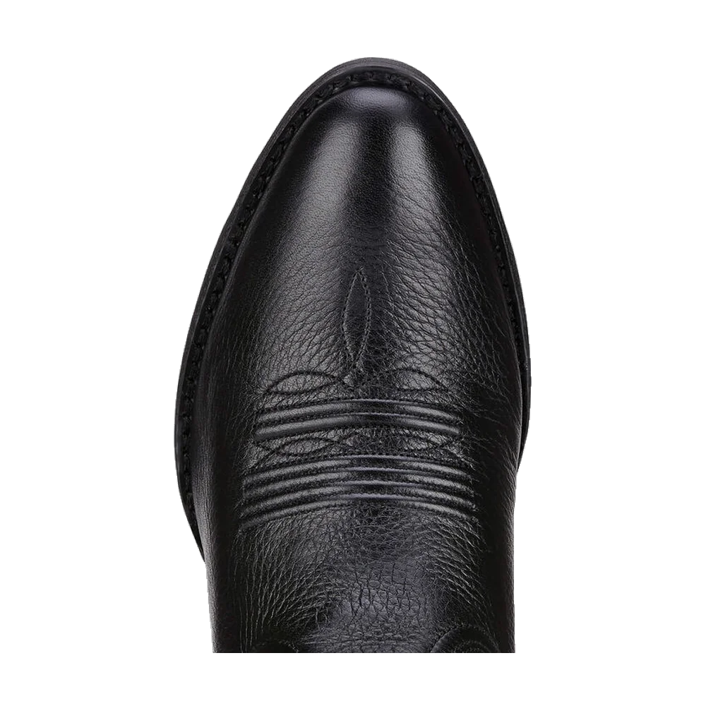 Ariat Heritage R Toe Western Boot Black Deertan