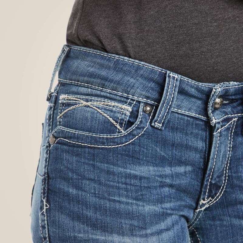 R.E.A.L. Mid Rise Icon Rainstorm Stackable Straight Leg Jean