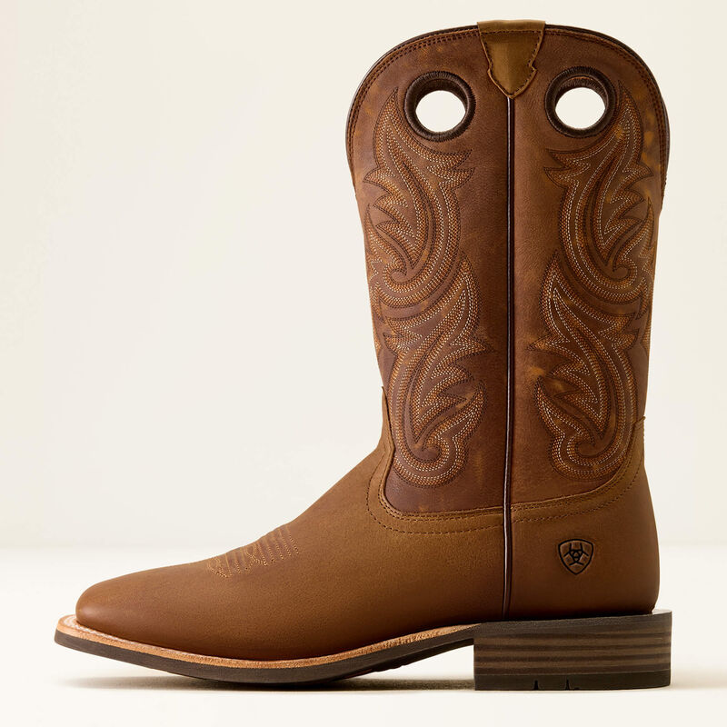 Highland Toughstock Wide Square Toe Western Boot - Tack room brown