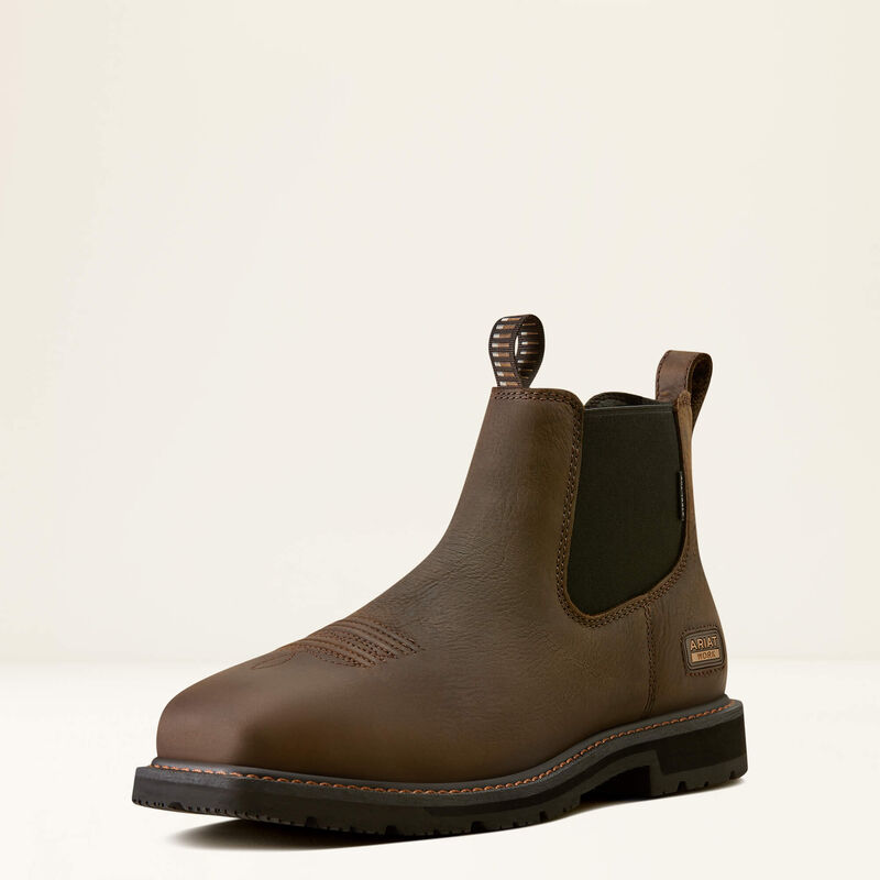 Groundrancher Chelsea Wide Square Toe Steel Toe Work Boot