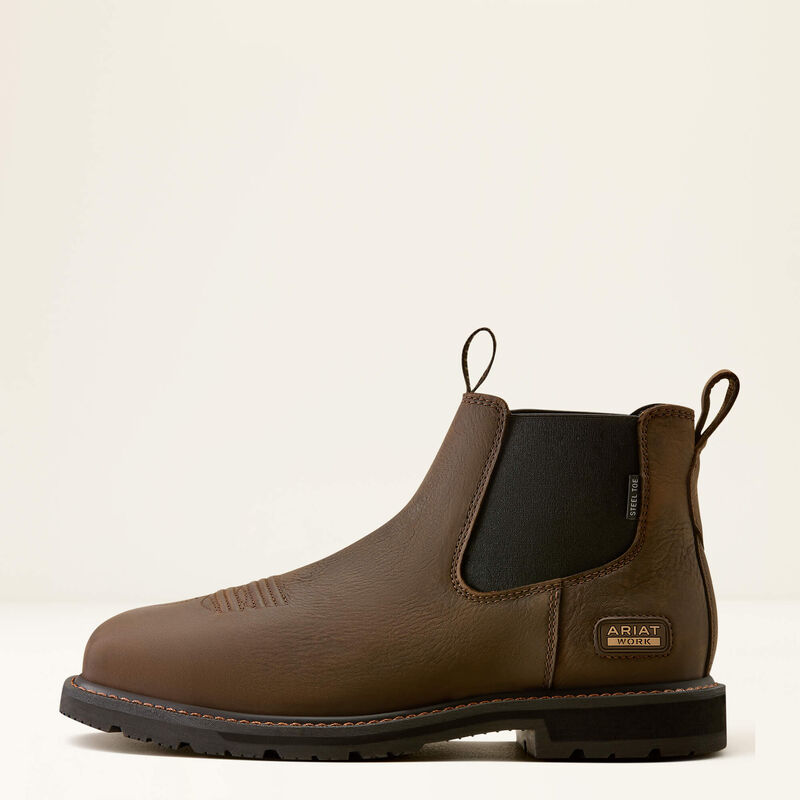 Groundrancher Chelsea Wide Square Toe Steel Toe Work Boot