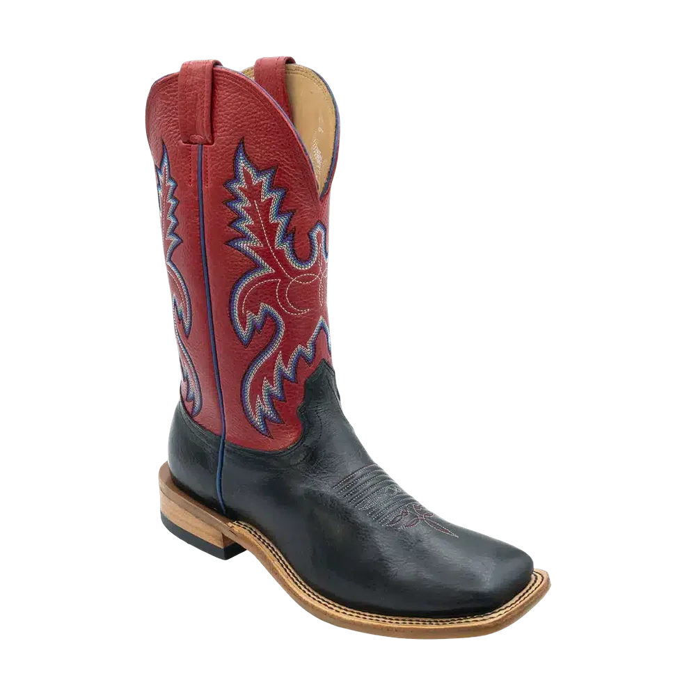 Cowboy Boots Fenoglio Boot Co Black Deertan w/Red Style
