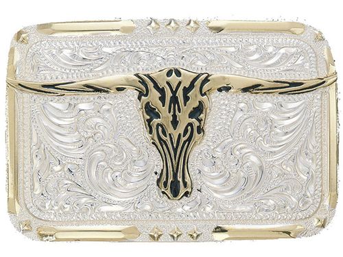 Bältesspänne Black Inlay Longhorn