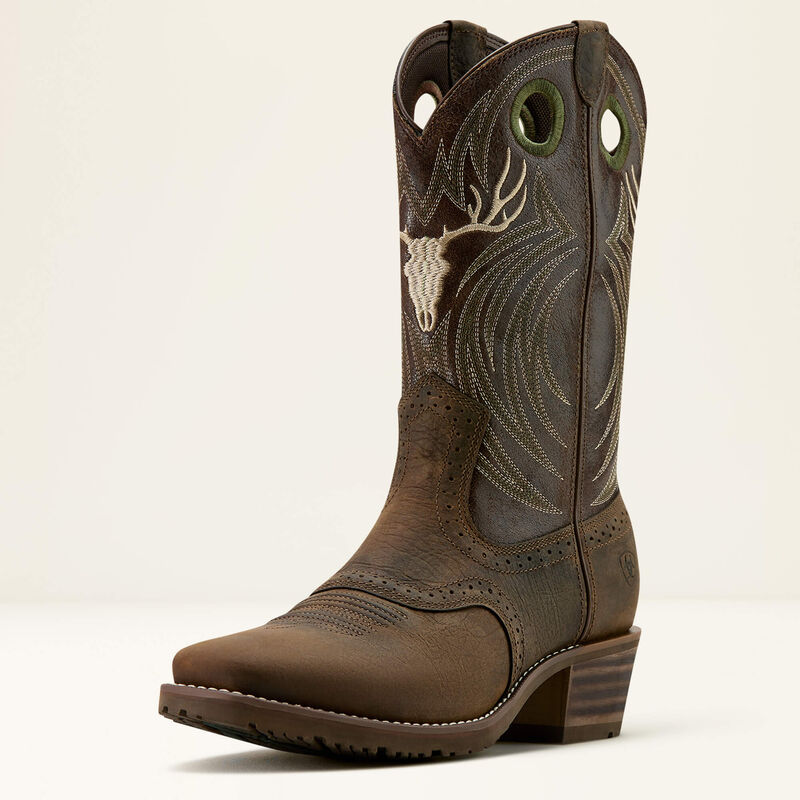 Hybrid Roughstock Antler Cowboy Boot