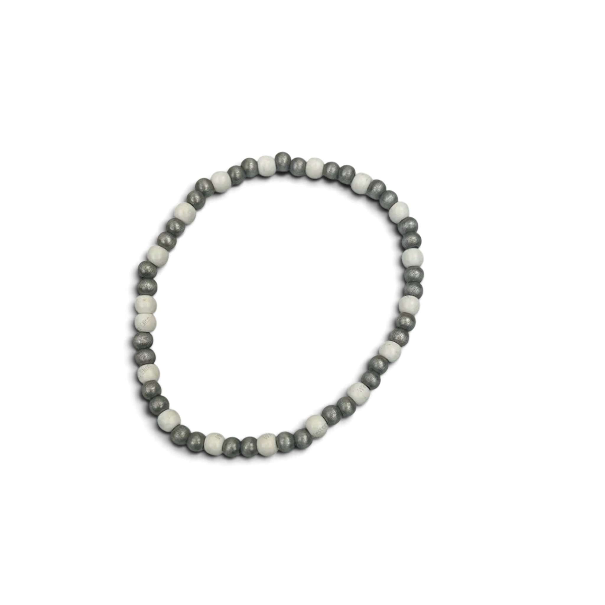 Silver Navajo-pärla med vita pärlor Armband