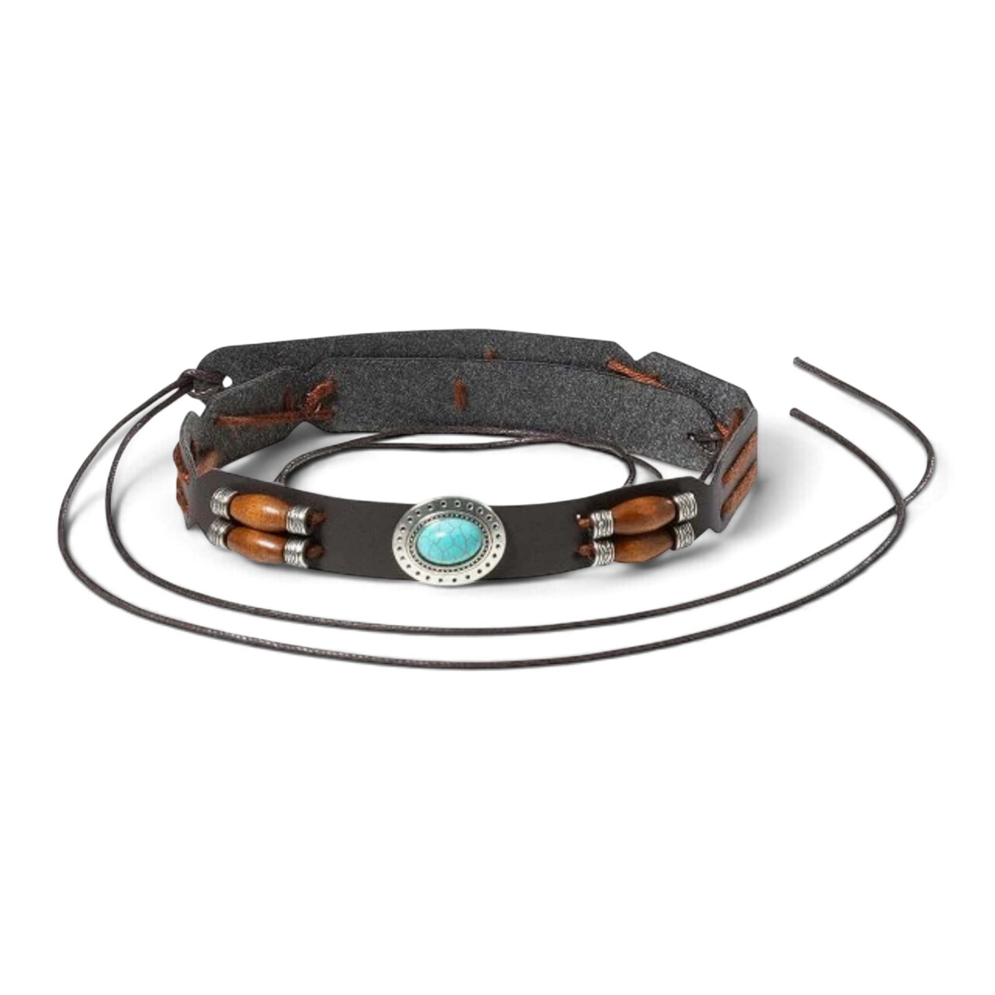 Hattband Turquoise Pearl