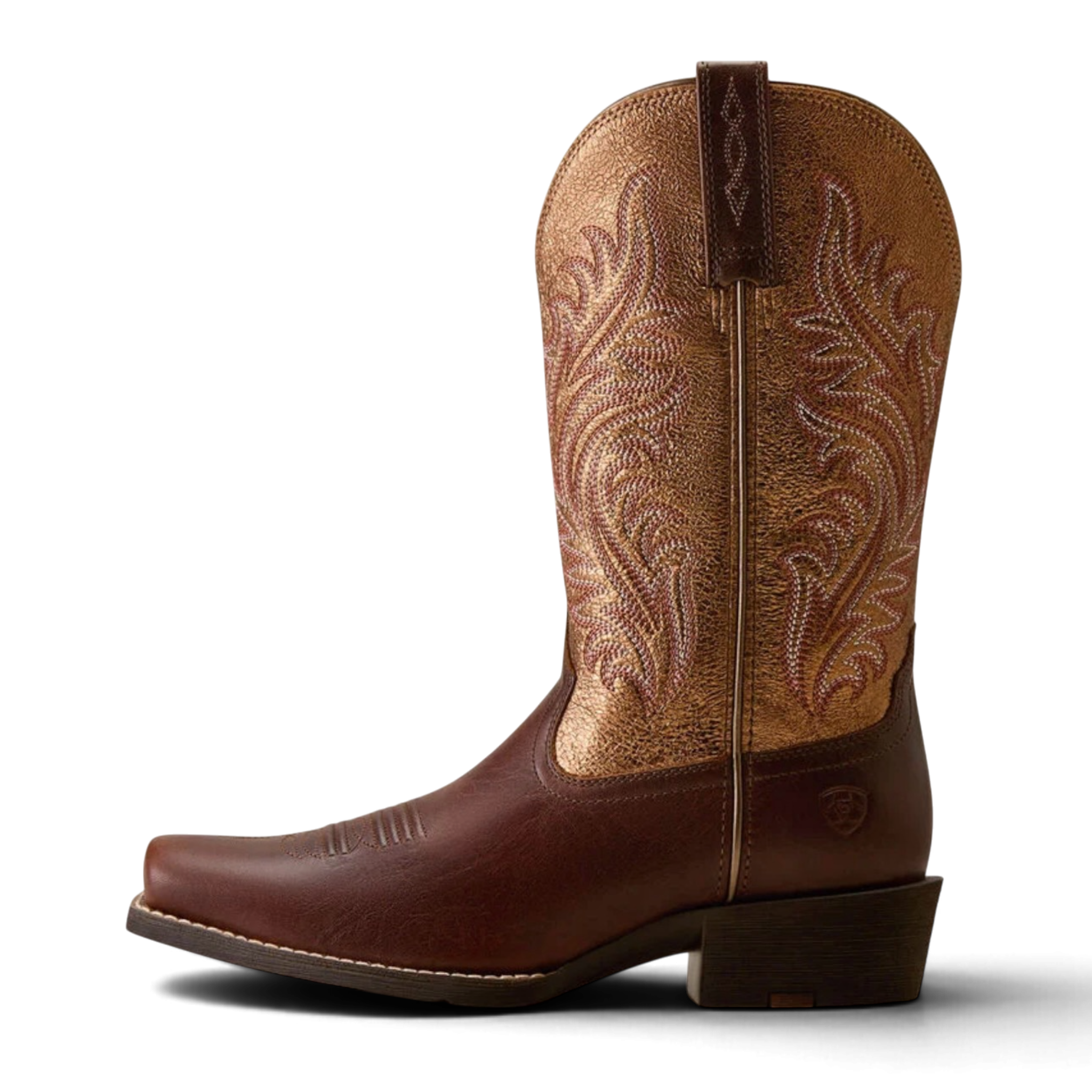 Ariat Round Up Narrow Cutter Toe – Espresso/Copper Ridge