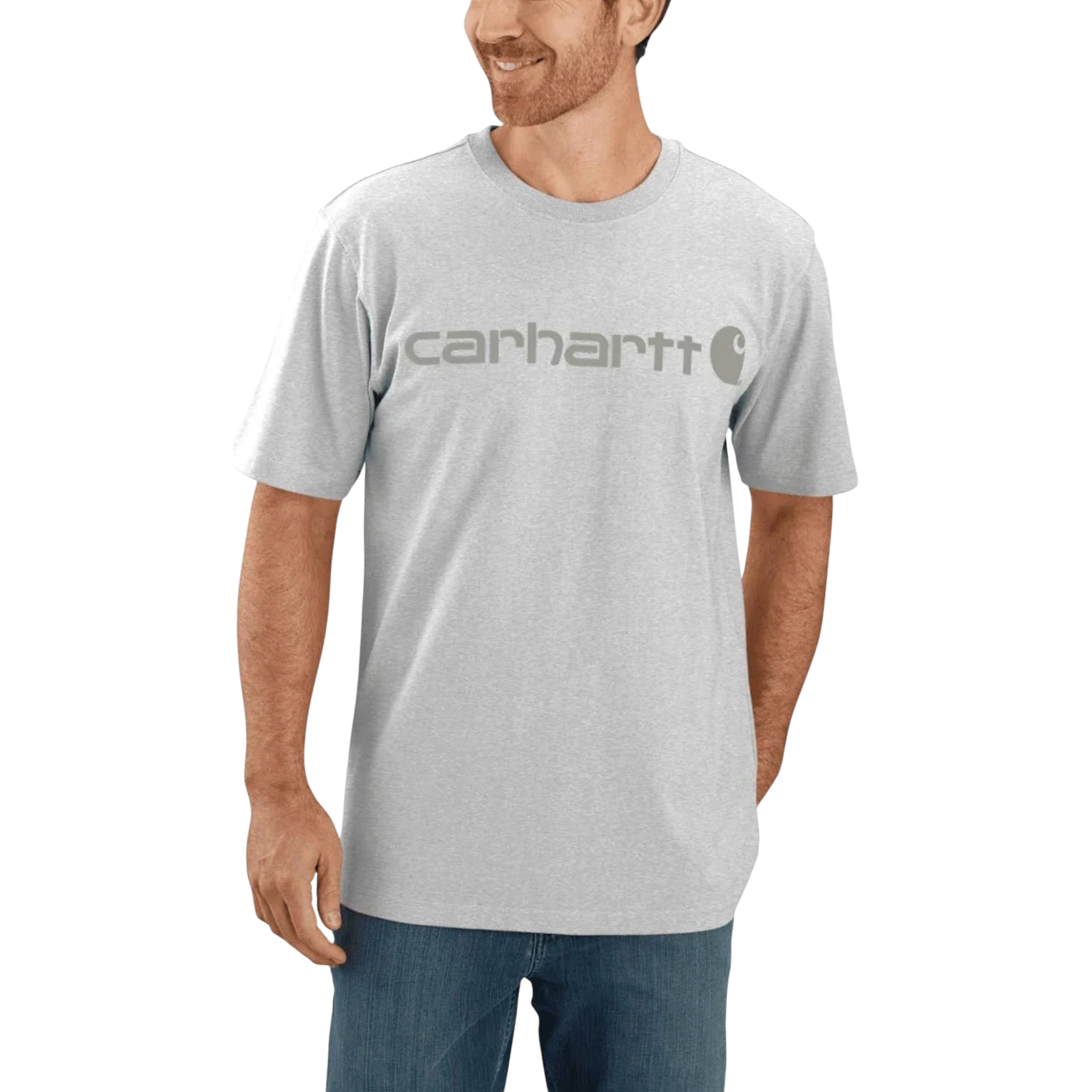 Dearborn Relaxed Logo T-Shirt Heather Grey