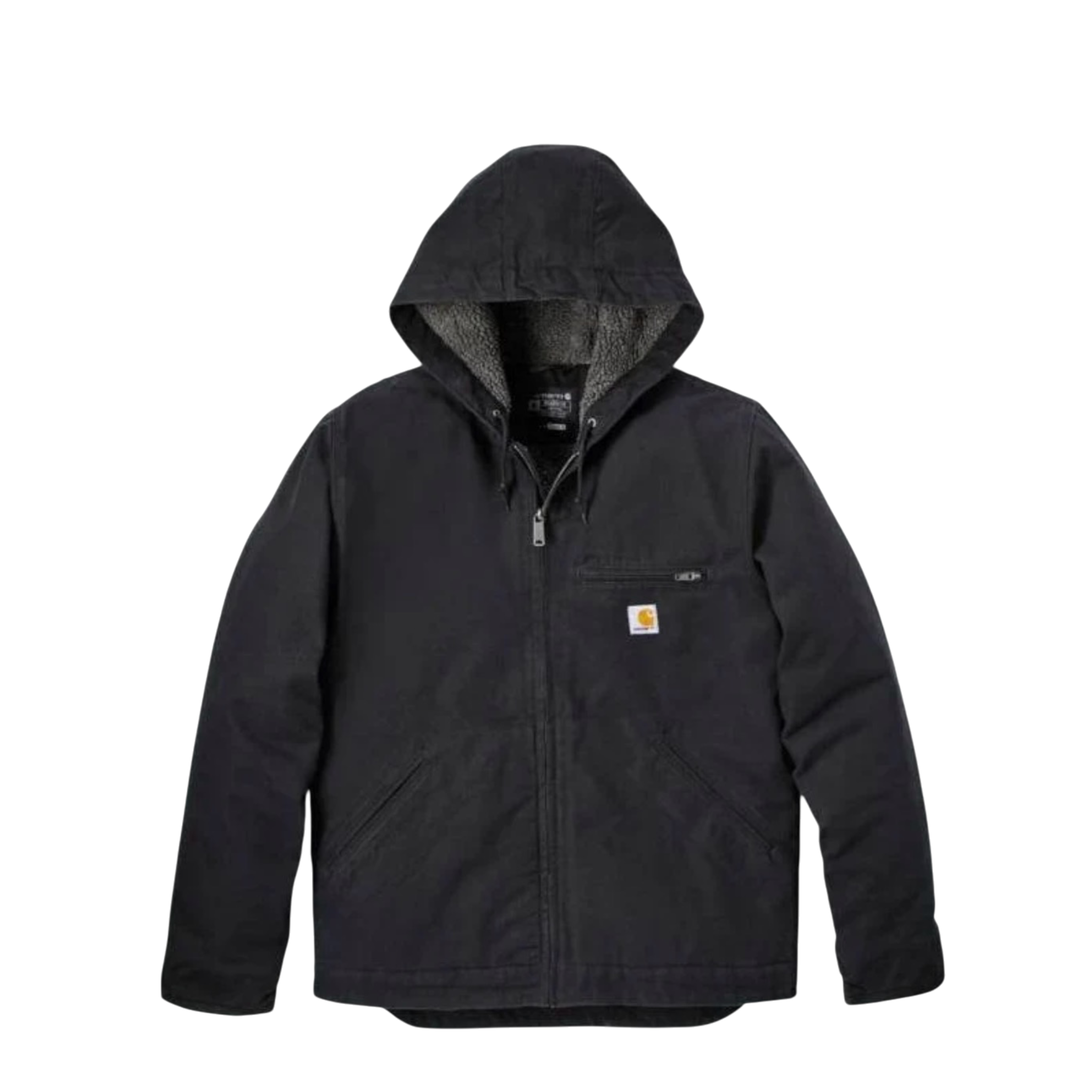 Carhartt Washed Duck Sherpa Lined Jacket Black