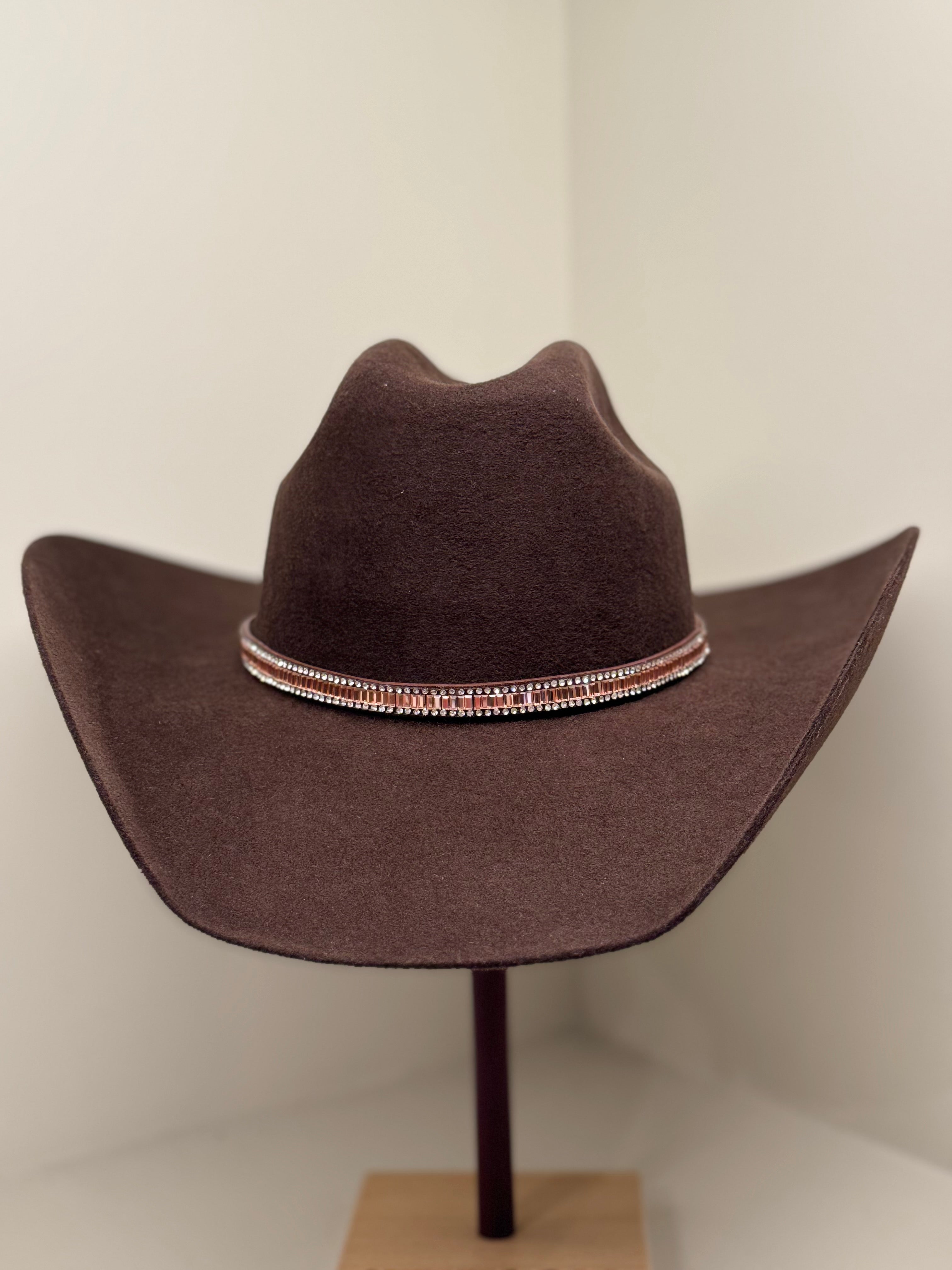 Hattband Rhinestone Rosé