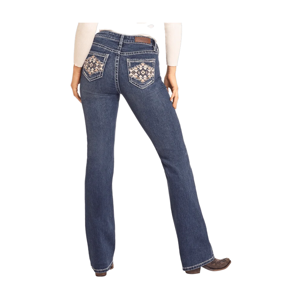 Mid Rise Aztec Bootcut Jeans Rock And Roll Denim