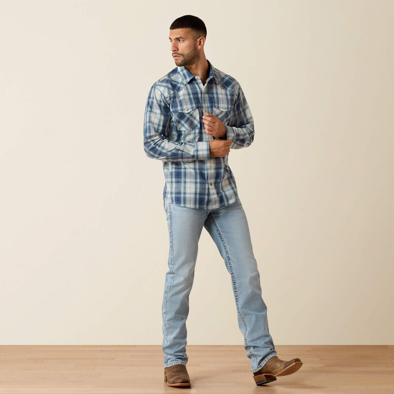 Retro Heathcliff Fitted Western Snap Shirt