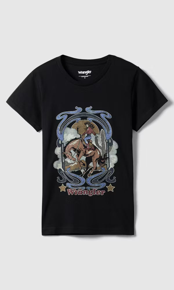 Wrangler Shrunken Band Tee Svart