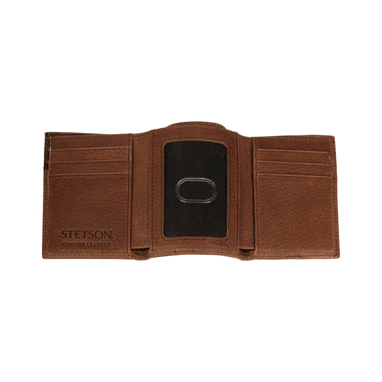 Steer Head Leather Tri-Fold Wallet