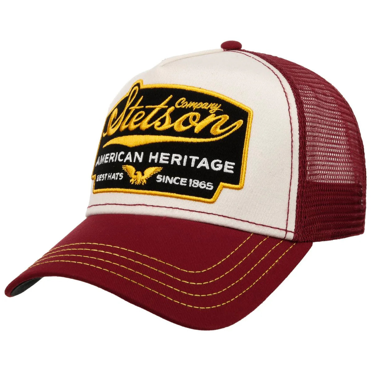 American Heritage Bordeaux Trucker Keps Stetson