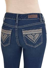 Aztec Pocket Boot Cut Jeans Rock And Roll Denim