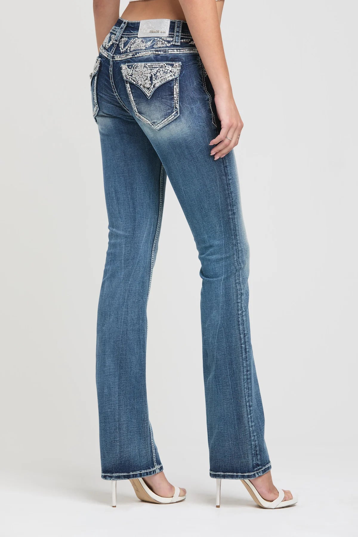 Aztec Yoke Boot Cut Jeans