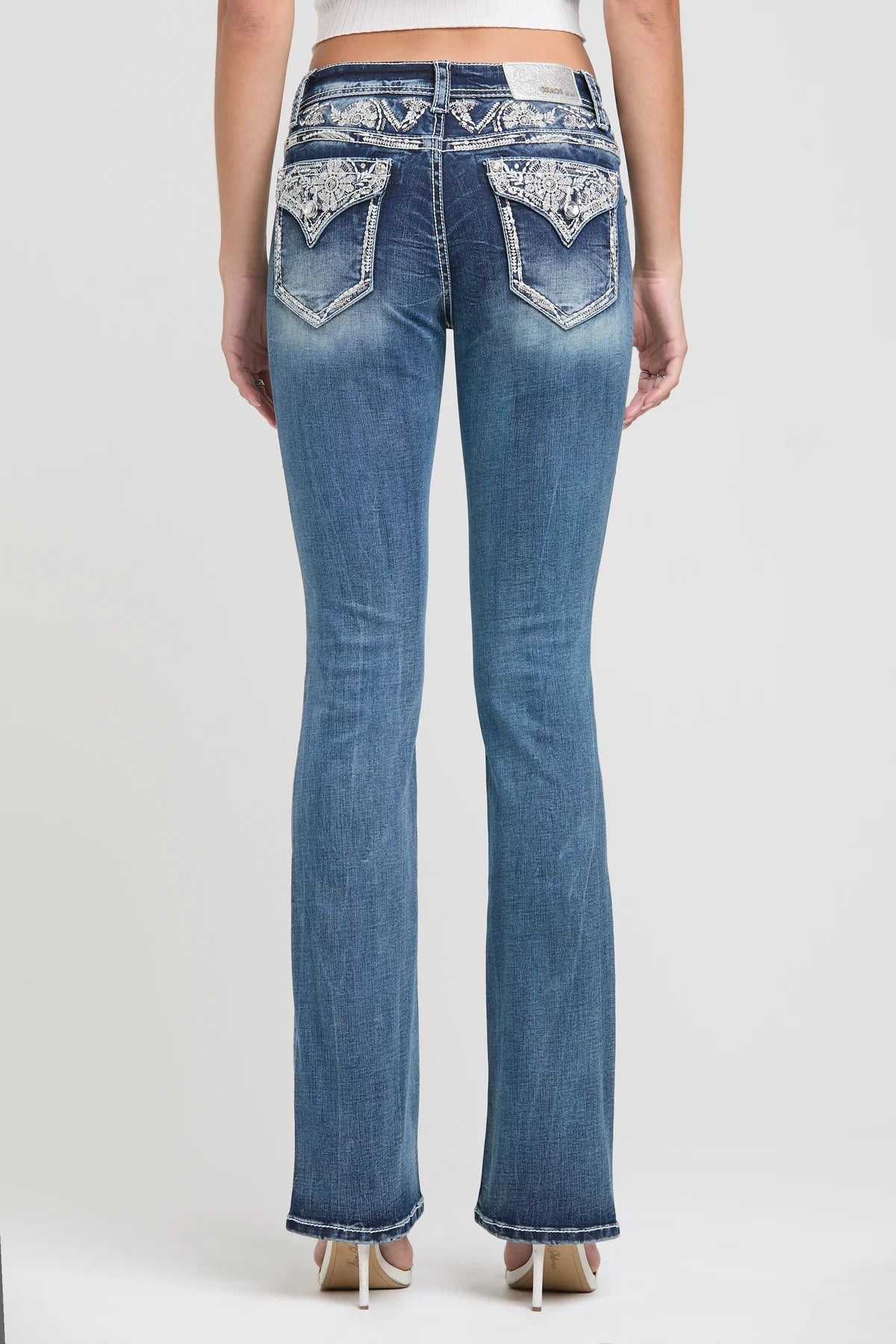 Aztec Yoke Boot Cut Jeans