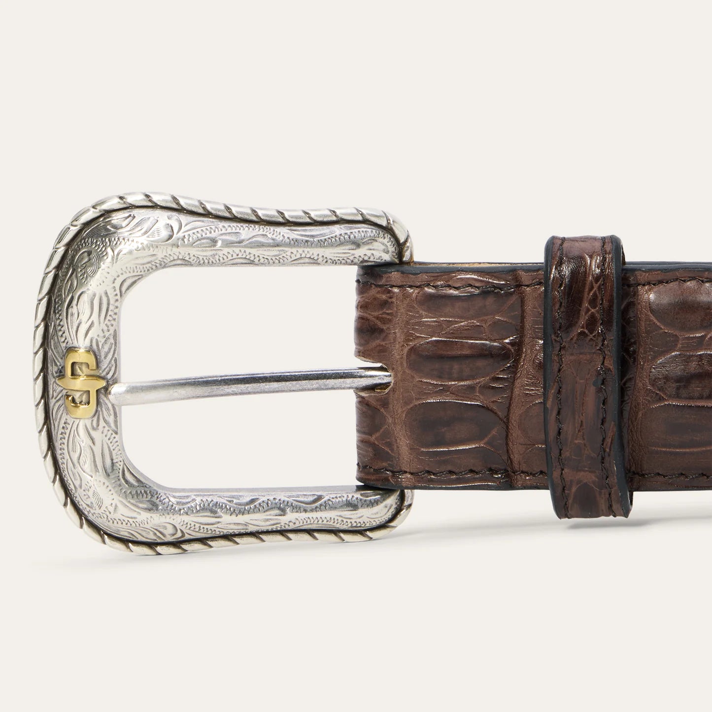 Caiman Western Tab Belt Brown Stetson