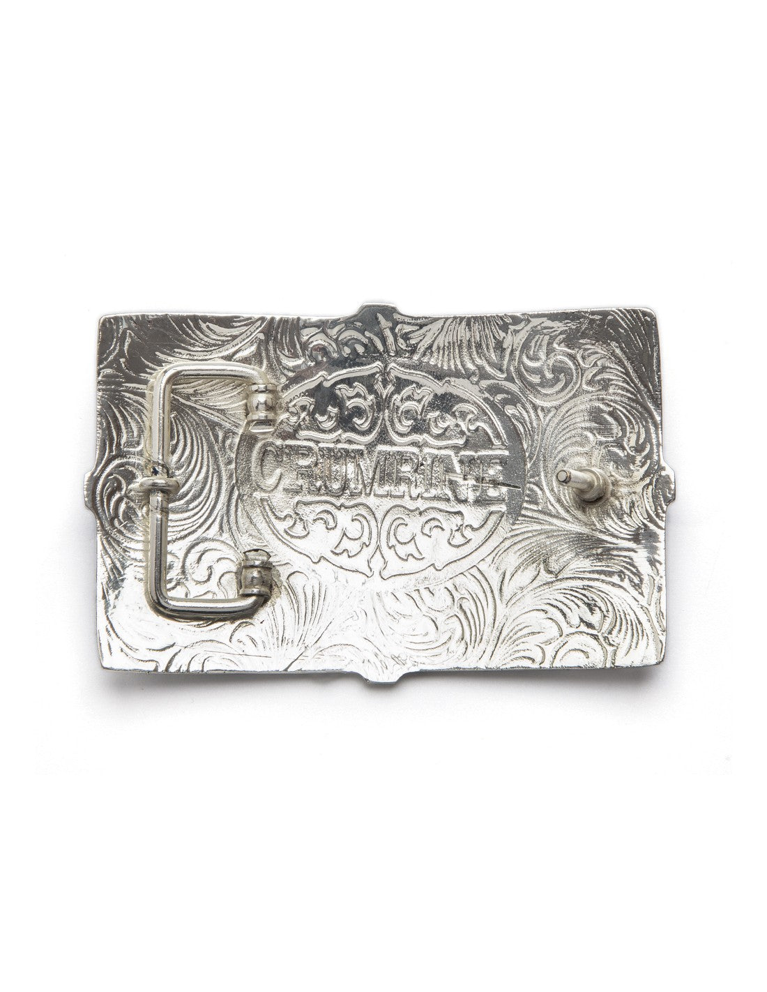 Bältesspänne Rectangle Turquoise Cow Skull