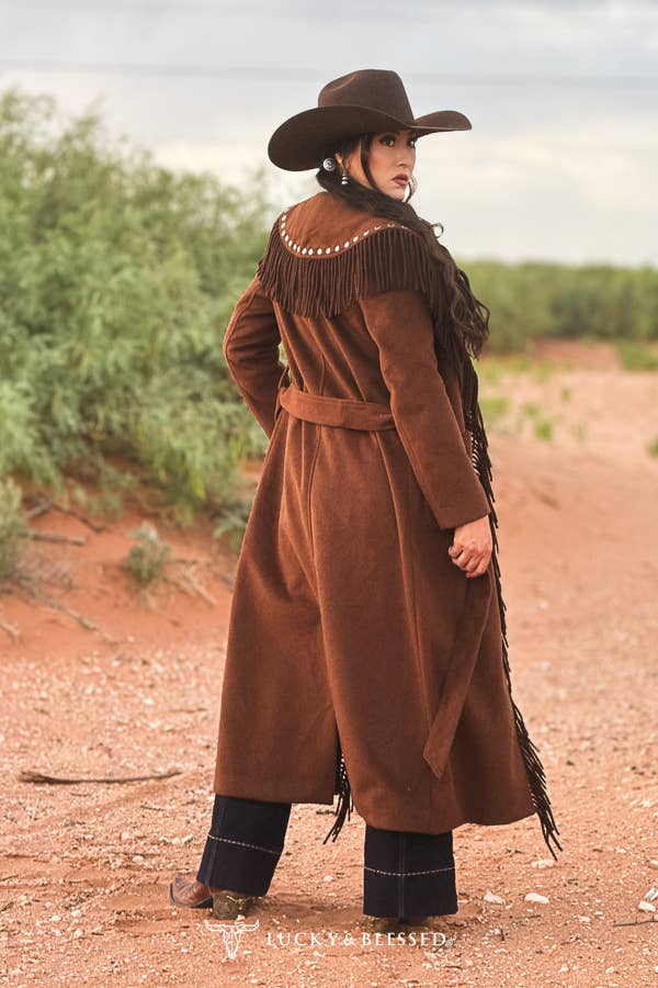 Lucky & Blessed Westernkappa Fringe – Brown
