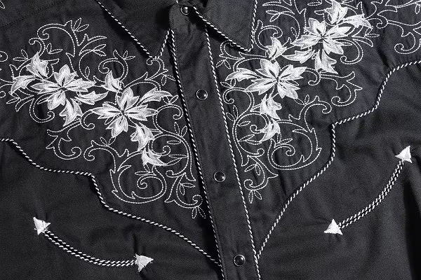 Garth Svart Western Skjorta