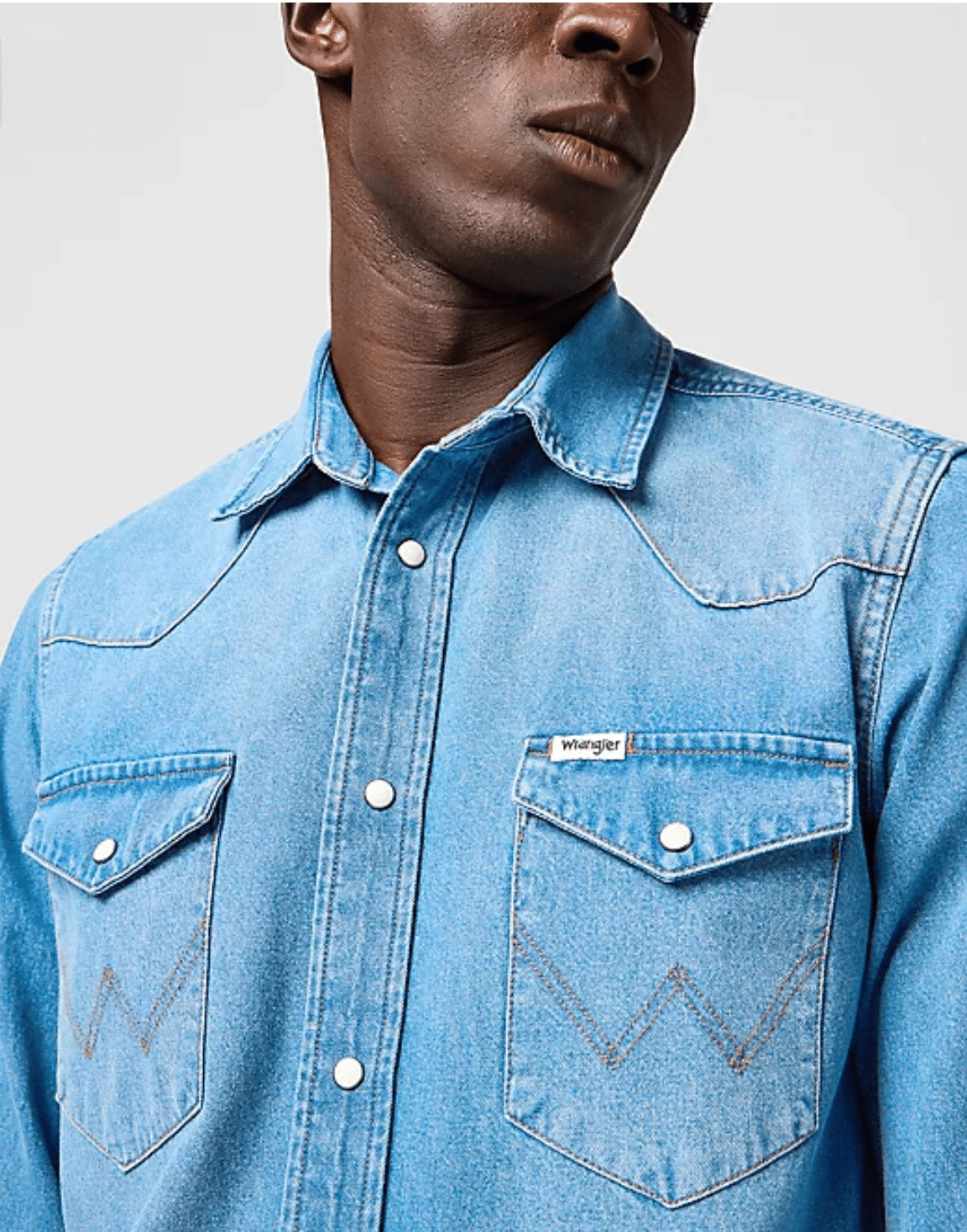 Wrangler Western Shirt Mid Light Wash