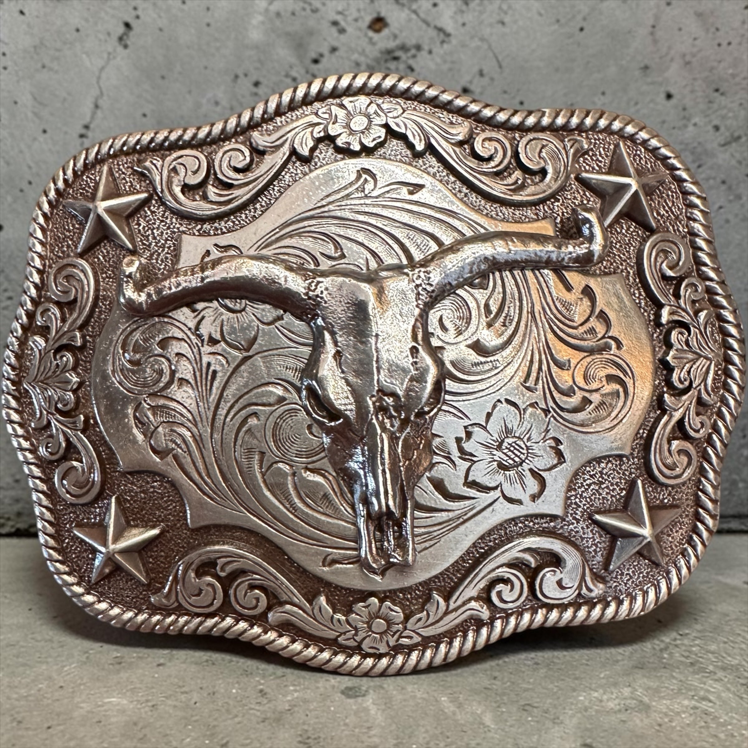 Bältesspänne Longhorn And Stars