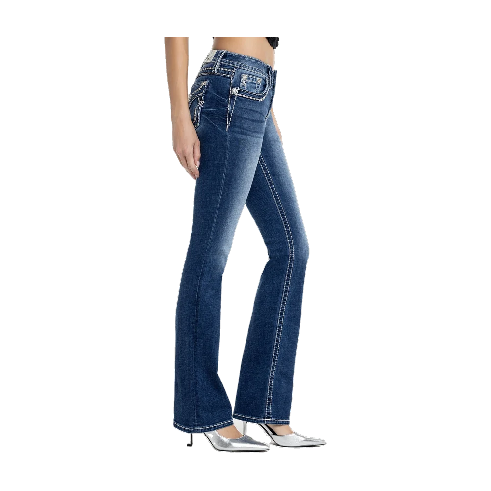 Cora Stitched Bootcut Jeans Miss Me