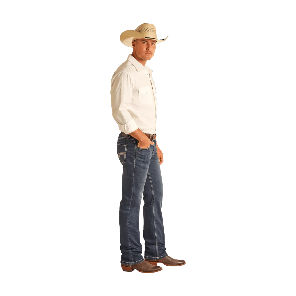 Rock&Roll Denim Raised Straight Leg Jeans