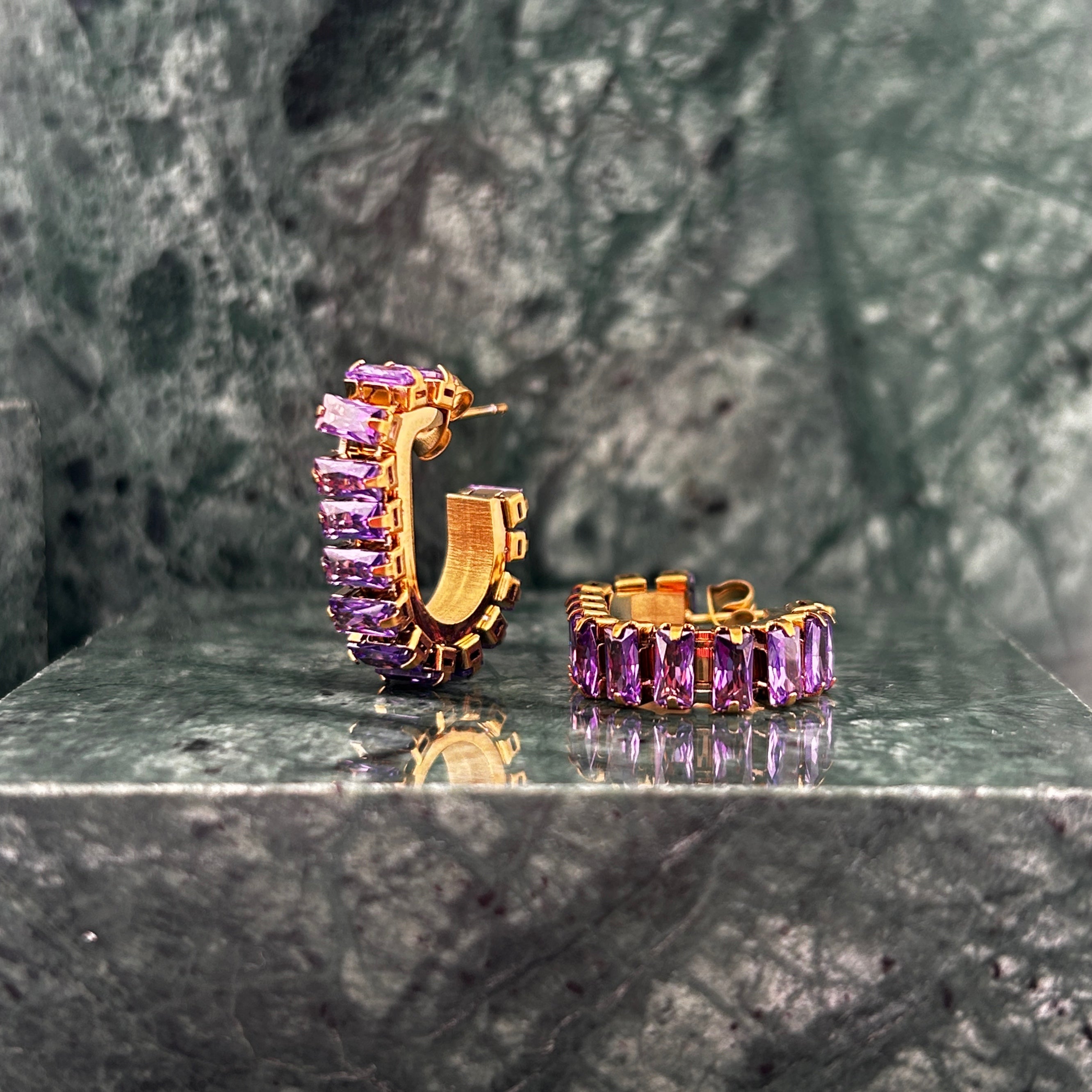 Baugette Gold Plated Örhängen