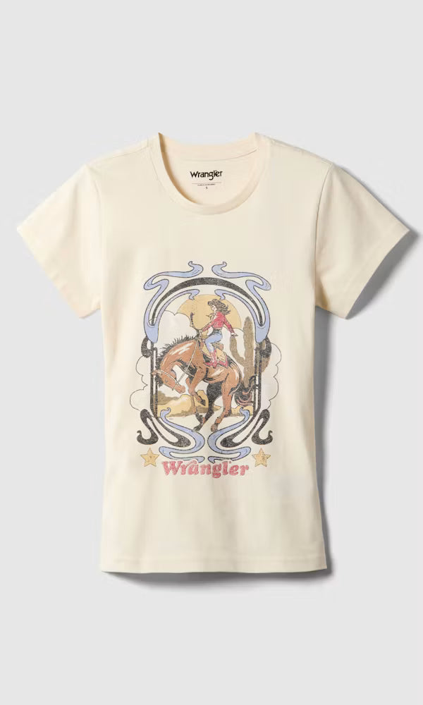 Wrangler Shrunken Band Tee Egret