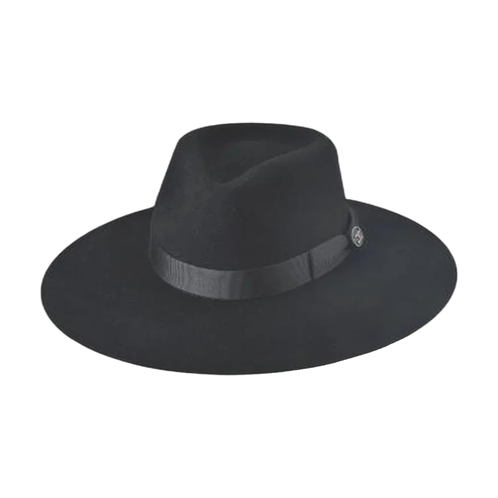 Svart Westernhatt med rakt brätte- Street Gossip