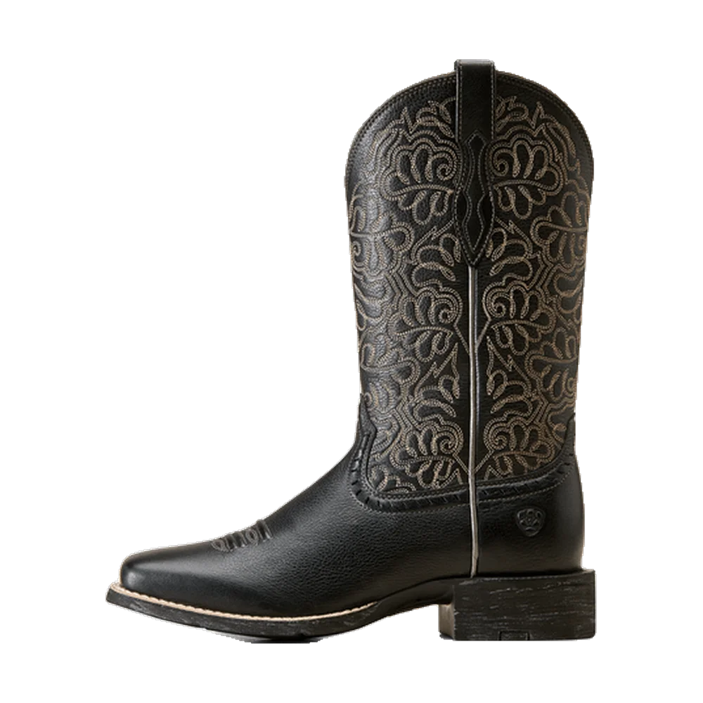 Round Up Remuda Black Western Boots Ariat