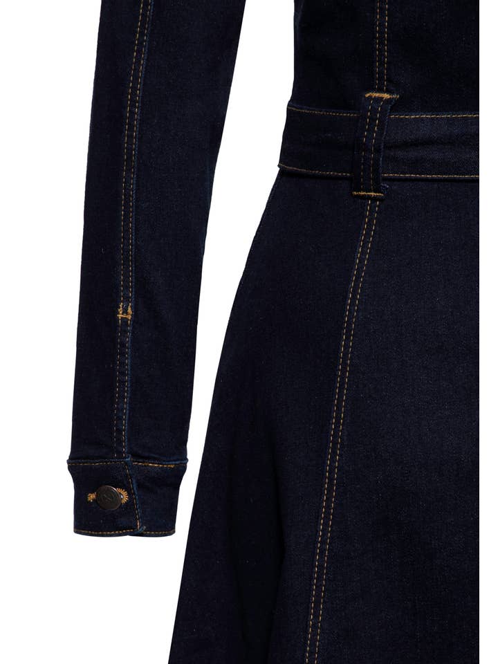 Western Denim Swing Klänning
