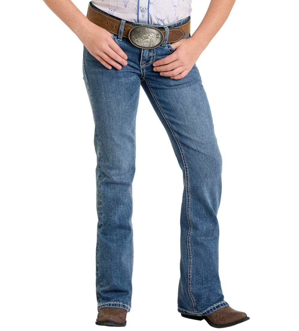 Girls Aztec Bootcut Jeans