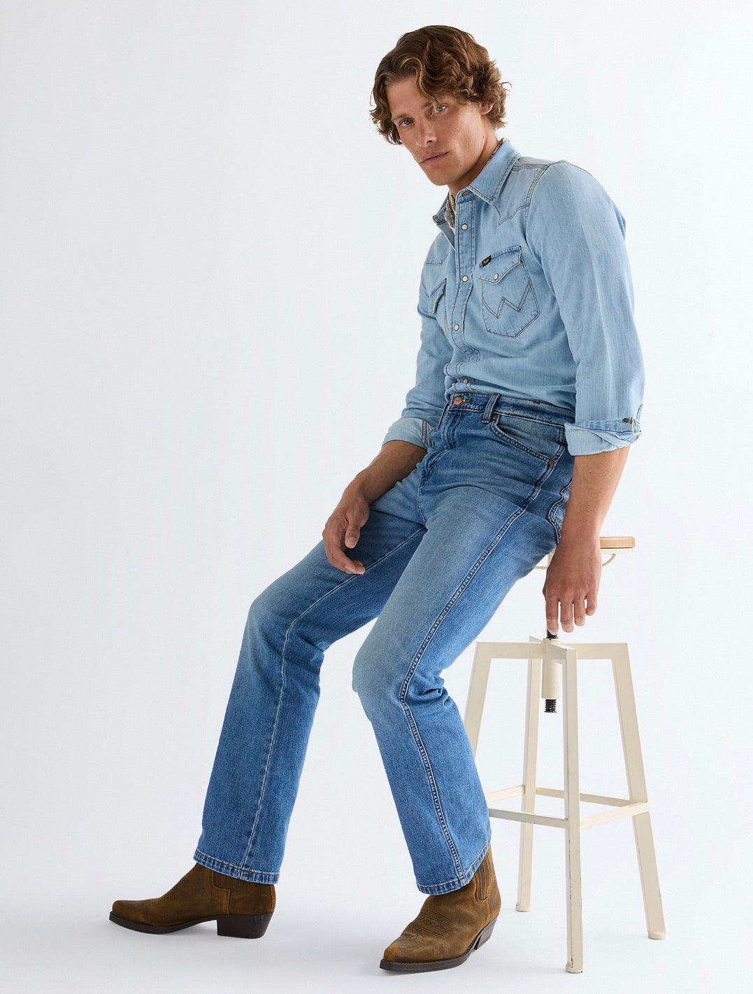 Wrancher Bootcut Jeans Harbour Blue