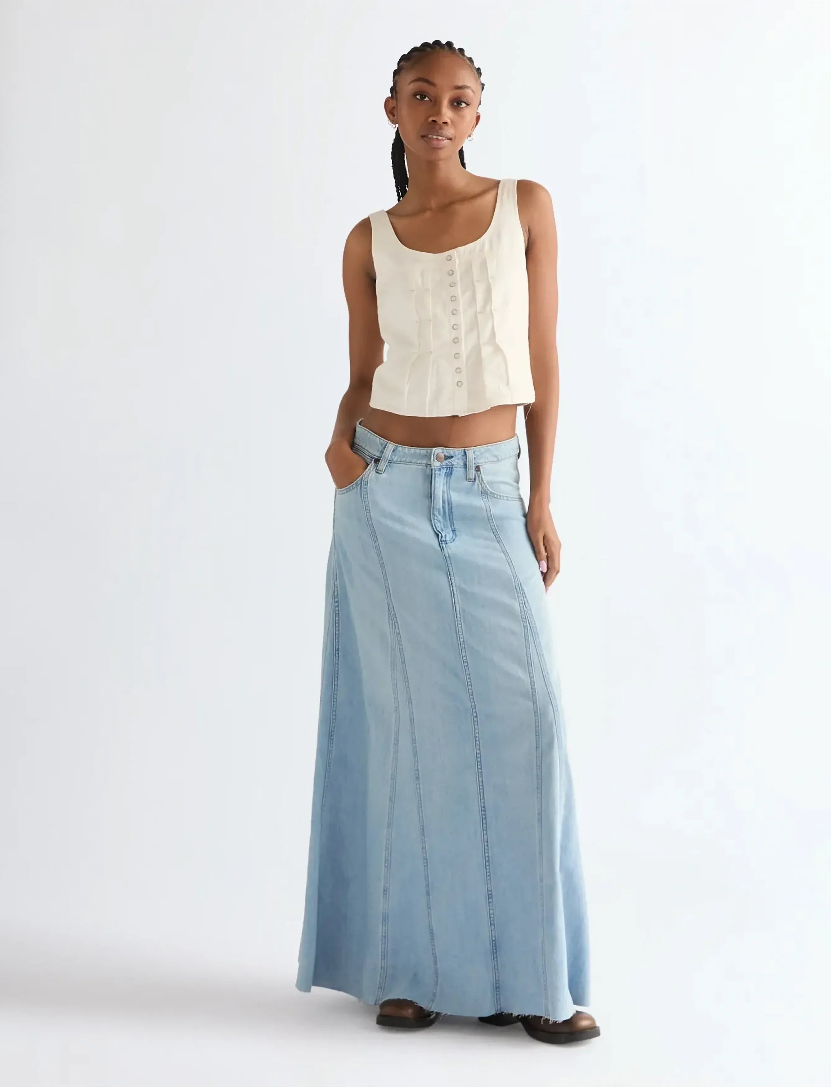 Radiating Maxi Desert Tan Kjol