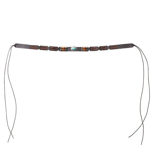 Hattband Turquoise Pearl