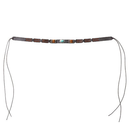 Hattband Turquoise Pearl