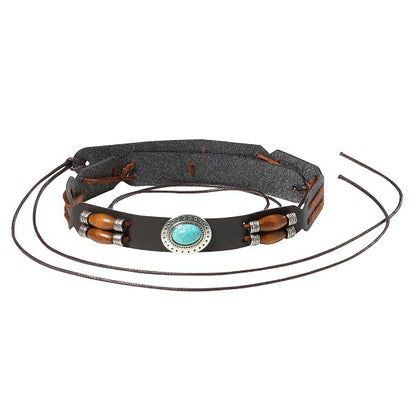 Hattband Turquoise Pearl
