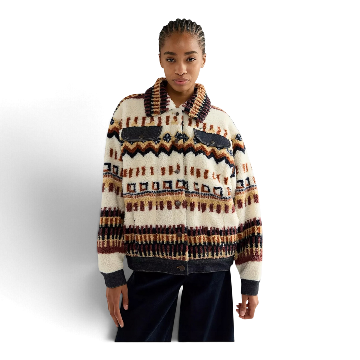 Wrangler Relaxed Sherpa Trucker Jacket – Fun Fairisle