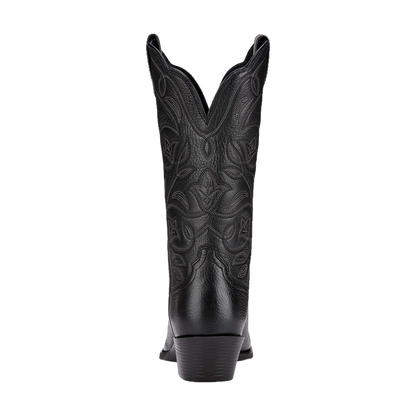 Ariat Heritage R Toe Western Boot Black Deertan