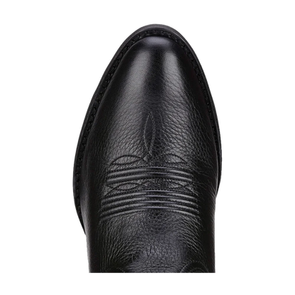 Ariat Heritage R Toe Western Boot Black Deertan