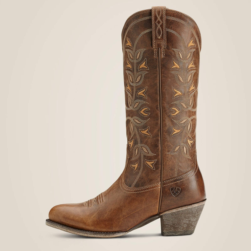 Ariat Desert Holly bruna damboots från sidan med broderat skaft