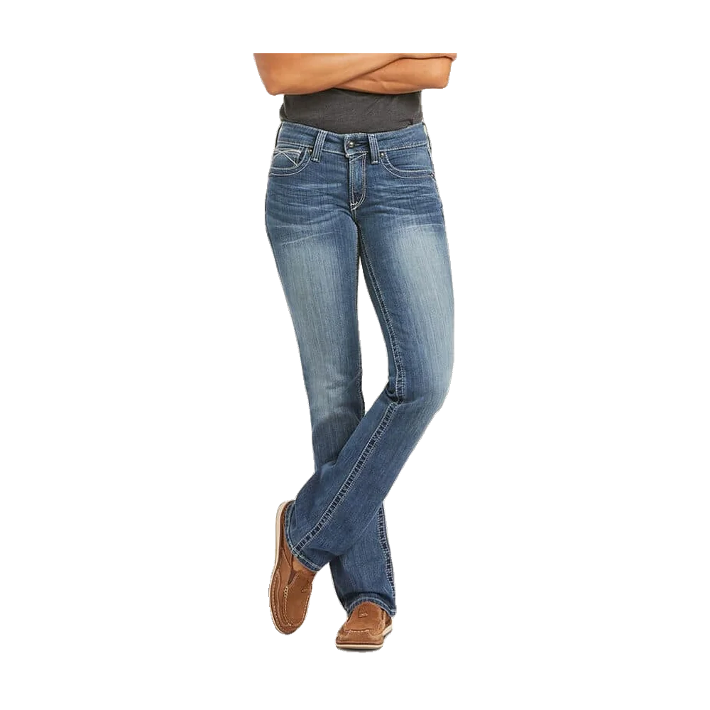 R.E.A.L. Mid Rise Icon Rainstorm Stackable Straight Leg Jean