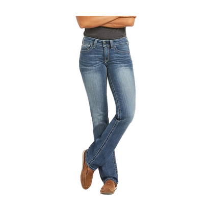 R.E.A.L. Mid Rise Icon Rainstorm Stackable Straight Leg Jean